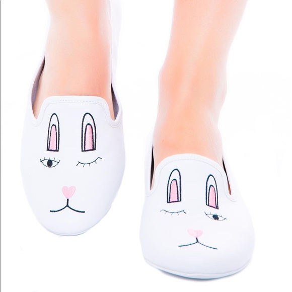 Bunny Lavish Shoes Smoking Flats Rabbits size 8 / 39 - Picture 2 of 14